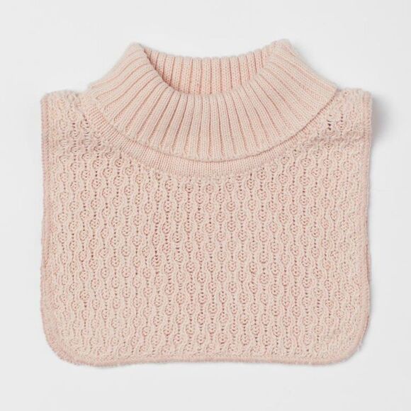 NEW H&M Rib-Knit Turtleneck Collar Powder Pink - Picture 1 of 5